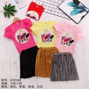 set fashion kids girl//setelan rok bludru anak import 4 - 8tahun