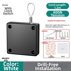 MUHUASHA | Automatic Sliding Door Closer Auto Closing Damper Bumper Free Punching