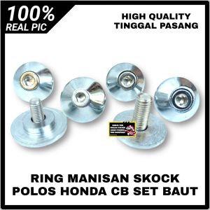 RING MANISAN SKOCK SKOK BELAKANG HONDA CB POLOS SET BAUT L