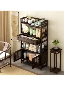 Household Chinese Style Tea Cabinet Storage Shelf