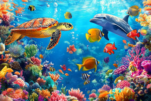 500/1000/1200/2000PCS Jigsaw Puzzle Underwater World Ocean Scene For Adults Great Weekend Relaxation And Family Fun