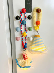 Ceramic Ball Magnetic Refrigerator Magnets Door Decorations Home Accessories Ins Style Dopamine Ceramic Ball Hooks