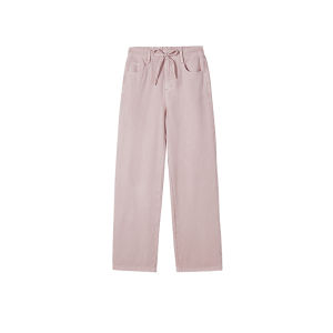 Hotwind | Summer Breathable Drawstring Denim Pants with Linen Material