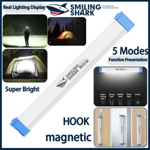 Smiling Shark Original Camping Light LY8220 Portable Led Light Rechargeable Super Bright Tube Floodlight Outdoor BBQ Home Power Failure Emergency Lighting Lamp