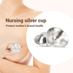 Original Hot Sale A Pair of Silver Nursing Cups 3.5g Breastfeeding Shield Shells Protect Breastfeeding 999/925 Nursing Silver Cup