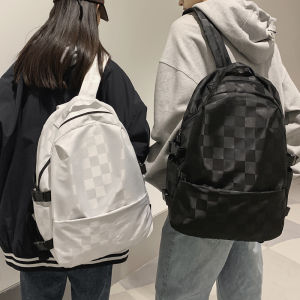 Japanese Plaid Schoolbag Mens and Womens Korean Ins Neutral Style Casual All-matching Student Backpack Large Capacity Backpack Fashion Schoolbag Female College Student Plaid Casual High School Large Capacity Neutral Couple Ins Backpack Mens Backpack