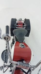 [ Woosilver ] Mô hình xe mô tô cổ điển phối màu đỏ và trắng nổi bật MHX-0307