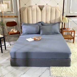LASA ผ้าปูที่นอนสีพื้น ผ้าปูที่นอน(พร้อมปลอกหมอน) ผ้าปูที่นอนกันไรฝุ่น ชุดเครื่องนอน.มี3.5ฟุต/5ฟุต/6ฟุต.รัดมุมรอบเตียง 360องศา พร้อมส่ง