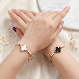 Four Leaf Clover Bracelet Womens Fashion Jewelry Flower Design Simple Lucky Style⚡PH deliveryIn stock⚡