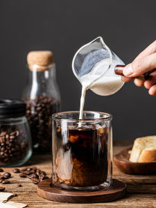 Double Layered Large Capacity Glass Cup Heat Insulation Coffee Beer Water Glass Cup High Aesthetic Value Home Use