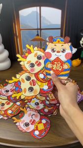 Combo 100 Lì Xì Phản Quang Hình Rồng Loại 1 Sắc Nét Lì Xì Tết Hoạt Hình Ngộ Nghĩnh 2024