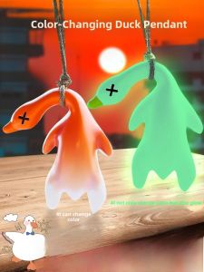 New 2025 Keychain Glowing Toy Colorful Roast Duck Pendant UV Light Changeable Fun Pendant Creative Gift Festival Supplies