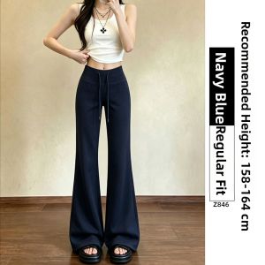 XIANYIJIAO | High Waist Slim Summer Flared Sport Pants Black