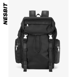 Nesbit Mens Outdoor Functional Backpack 2025 New Style Commuting Hiking Bag Double Shoulder Bag Nylon Material Water Resistant
