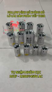 (CAPA) TỤ NGẬM NHÔM CỌC NARUBI 10UF - 120UF/450V.AC HÀNG KOREA CHẤT LƯỢNG CAO