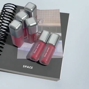 Owen James Silver Tube Matte Velvet Lip Glaze Long Lasting Moisturizing Non-streak Lip Gloss Waterproof Non-fade Lip Makeup