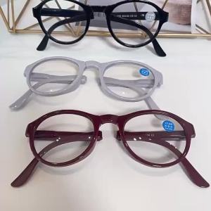 Folding Portable Presbyopia Glasses for Men and Women Lightweight Anti Blue Light Reading Glasses with Glasses Case 0 To+4.0