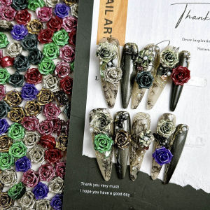 Phụ Kiện Trang Trí Móng Tay Bằng Nhựa Resin Hình Hoa Hồng 3D Màu Trơn Mềm Mại Tối Giản Phát Sáng Hoa Acrylic Trang Trí Móng Tay Tự Làm Nguyên Liệu Làm Khuyên Tai/móng Tay