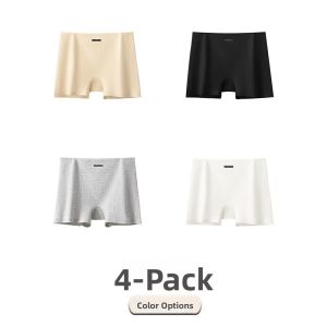 Miiow | Pure Cotton Safety Pants Womens Anti-Light Non-Rolling Edge 10A Antibacterial New 2025 Two-In-One Flat Angle Bottoming Pants