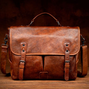 Mantime | Business Leisure Leather Briefcase Handbag