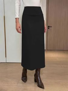 Váy Maxi Chất Liệu Mềm Mại Dành Cho Nữ Kiểu Dáng Bay Bổng Độ Co Giãn Cao Cạp Cao Dài Đến Mắt Cá Chân Chất Liệu Dệt Kim Lý Tưởng Cho Những Ngày Lười Biếng Và Những Buổi Đi Chợ Nhanh.