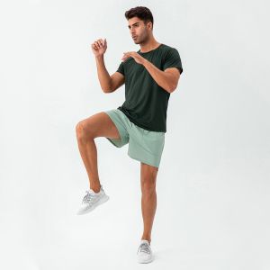 Luoke Quick Drying Loose Fitting Fitness Short Sleeved Breathable Sweat Wicking Round Neck Casual Running Sports Top