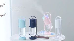 Máy Phun Sương Tạo Ẩm Mini 200ml Có Đèn LED Đổi Màu - Xoay 360 Độ