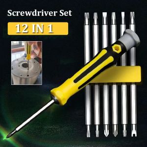 6 in 1 Multifunctional Repair Combination Tool Rotating Function Y U-shaped Torx Triangle Cross Recessed Screwdriver Set