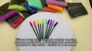 50pcs Silicone Eyelash Brush Mascara Wands Applicator Eyebrow Comb Rod Spoolies Brushes Lash Extension Supplies Makeup Tools
