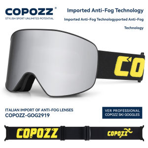 COPOZZ Cylindrical Ski Goggles Male Female Double Layers Snowboard Goggles Adult Anti-fog UV400 Skate Skiing Glasses Eyewear