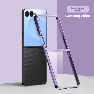 szhaiyu | Electroplated Transparent Phone Case for Samsung Galaxy Z Flip 8 7 6 5 4 5G Protective PC Shell Flip8 Flip7 FE Flip6 Back Cover