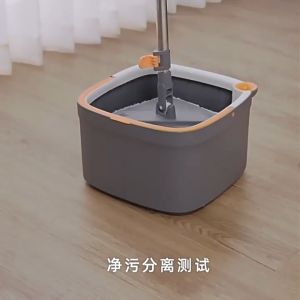 พร้อมส่ง ชุดถังปั่นม๊อบ ทรงสี่เหลี่ยม ไม้ถูพื้น ถังปั่นอัจฉริยะ ม็อบไมโครไฟเบอร์ 4 เหลี่ยม ระบบ แยกน้ำดี น้ำเสียอัตโนมัติ สำหรับทำความสะอาด