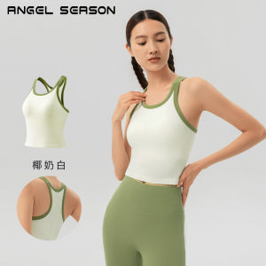 Angel Season One-Piece Yoga Vest Womens Fitness Running Sports Bra Top Outerwear Sports Bra Tank Top Womens Activewear