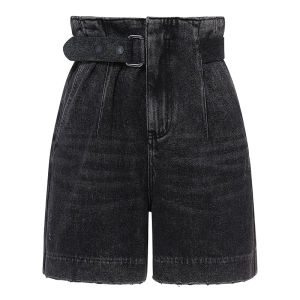 High Waist Denim Shorts with Belt DAZZLE Womens Fashion Summer Thin High Waist Shorts Wide Leg Pants Casual Shorts