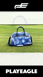 Túi đựng vật dụng chơi golf thể thao nam nữ Banasan Golf Club chất liệu PU cao cấp 3 ngăn có khóa họa tiết