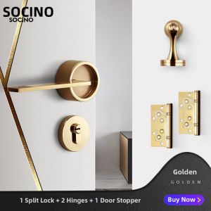 SOCINO | Nordic Modern Split Luxury Silent Wooden Door Lock