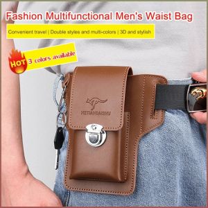 Waist Pack Compact Belt Insufficient Storage Fashion Everyday Water Dry in One Wipe Hang a Key皮革腰包