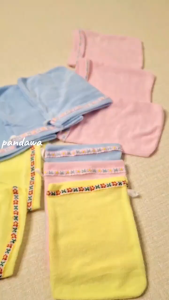 3 PCS Washlap Bayi Handuk Warna / Waslap Berkualitas / Perlengkapan Mandi Bayi baru lahir Newborn