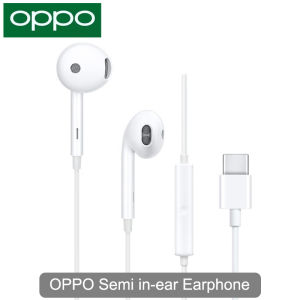 OPPO | OPPO MH135 Semi In-Ear Earphone High Fidelity Stereo Bass 3.5mm Interface Headset HD Mic Call Earbuds for Xiaomi Samsung Huawei