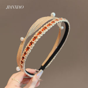 หมวกประดับผมสไตล์วินเทจสไตล์ชาติพันธุ์ใหม่พร้อมขอบบางสำหรับผู้หญิง หมวกประดับผมแบบท่องเที่ยว หมวกหนีบผม หมวกผ้าฝ้าย