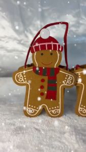 กระเป๋า xmas ลายขนมปังขิง รับคริสต์มาส ออกแบบมาน่ารัก เป็นทรงเหลี่ยม (ACC280)