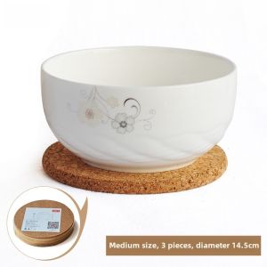 Large Thick HHFA Cork Pot Holder Wooden Dining Table Mat Heat Resistant High Temperature Proof Dish Plate Bowl Mat Kitchen Accessories