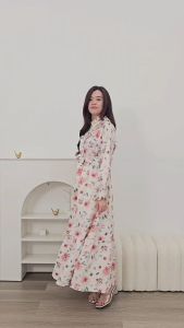 ORECCA- Zolla Maxi Dress Bunga Wanita Lebaran