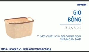 COMBO 3 Giỏ Bông Nhựa Có Quai Xách Matsu Duy Tân Nhỏ/Trung/Lớn-GIAO MÀU NGẪU NHIÊN