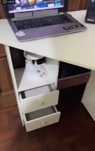 HOMEE Triangle Table Corner Computer Desk Triangular Computer Esk Simple Triangle Table