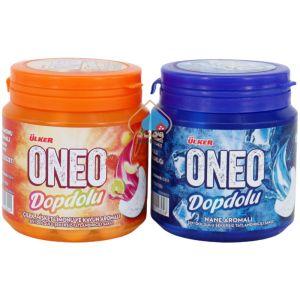 Mint Flavored Xylitol Gum 76g Bottle Wrapped ULKER ONEO Turkish Candy Snacks Oral Mints Freshener Sugar Free Gum