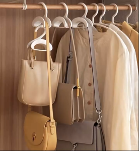 Home Signature Wardrobe Bag Hanger Seamless Hanging Bag Hook Tie Scarf Rack Multifunctional Storage Organizer