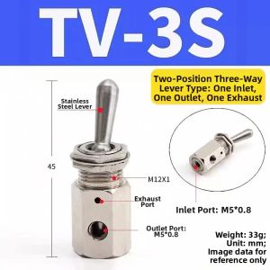 Pneumatic Switch Button Toggle Valve