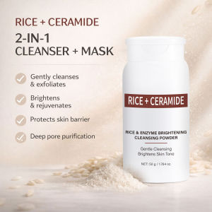 SAUVASINE | Rice Enzyme Brightening Cleansing Powder Exfoliating Powder to Foam Cleanser Smooth TextureHydrating & Gentle Skin Care 50g