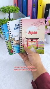 Notebook A6 Travel Seri Landmark Negara Buku Diary / Jurnal Souvenir Oleh Oleh Souvenir Seminar & Hadiah Travel Landmark Negara Note Book